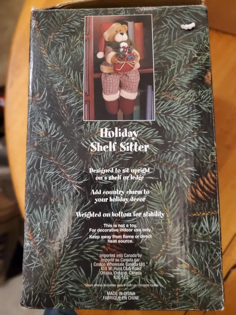 Holiday Shelf Sitter Bear Decor - New in Box! image indicator(2)