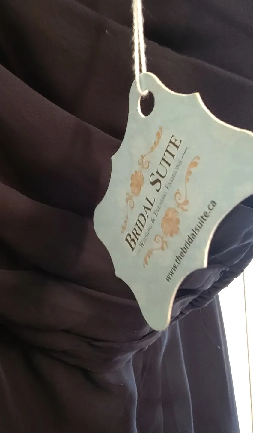 Mori Lee Black Chiffon Bridesmaid Dress NWT Formal Gown Size 10 image indicator(10)