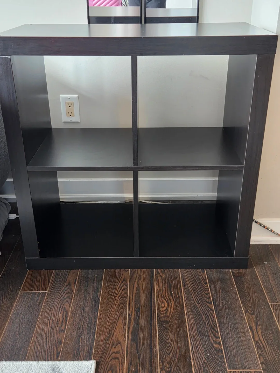 Black 4-Cube Storage Shelf Unit