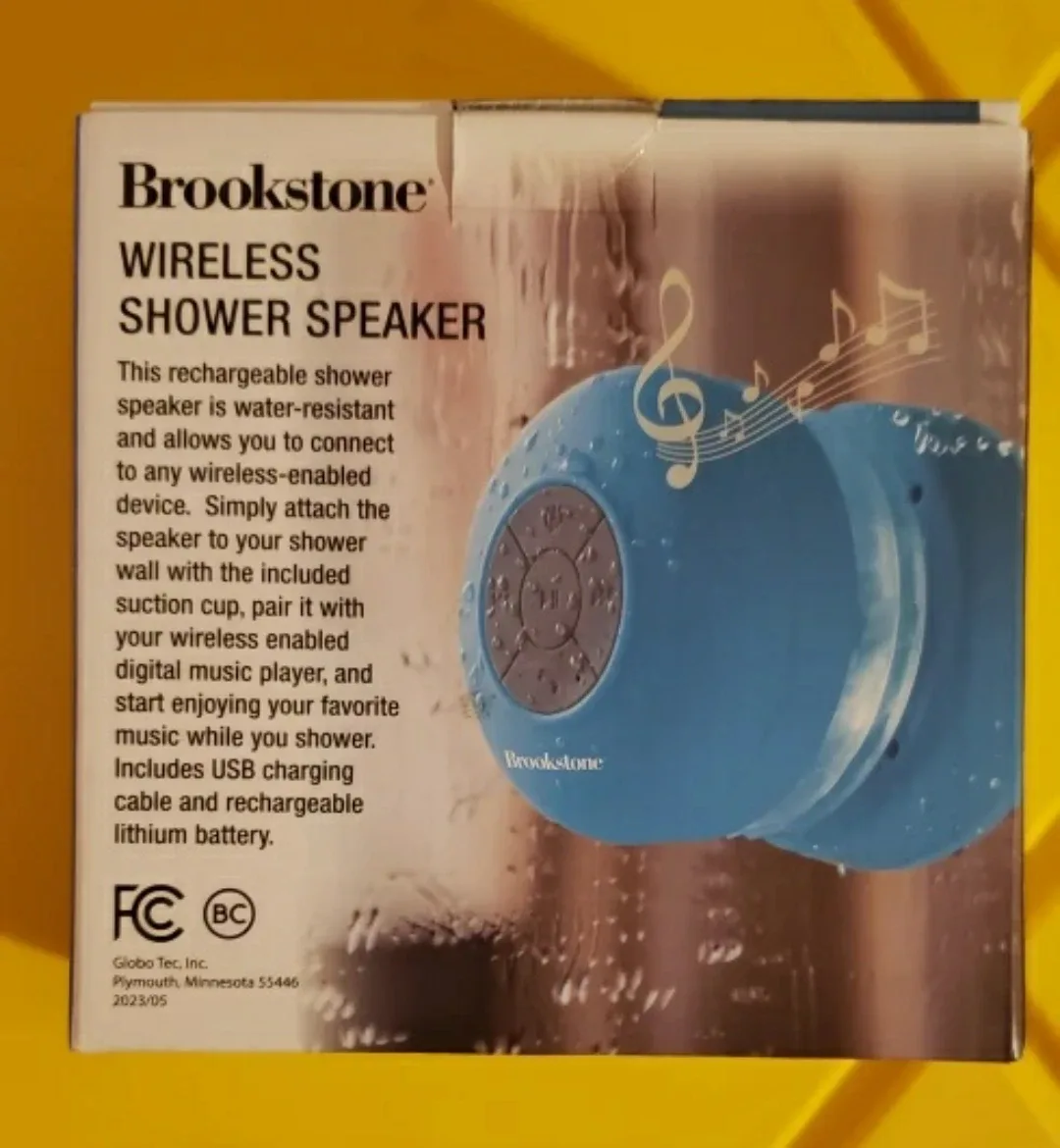 Brookstone Wireless Shower Speaker - New in Box! image indicator(2)