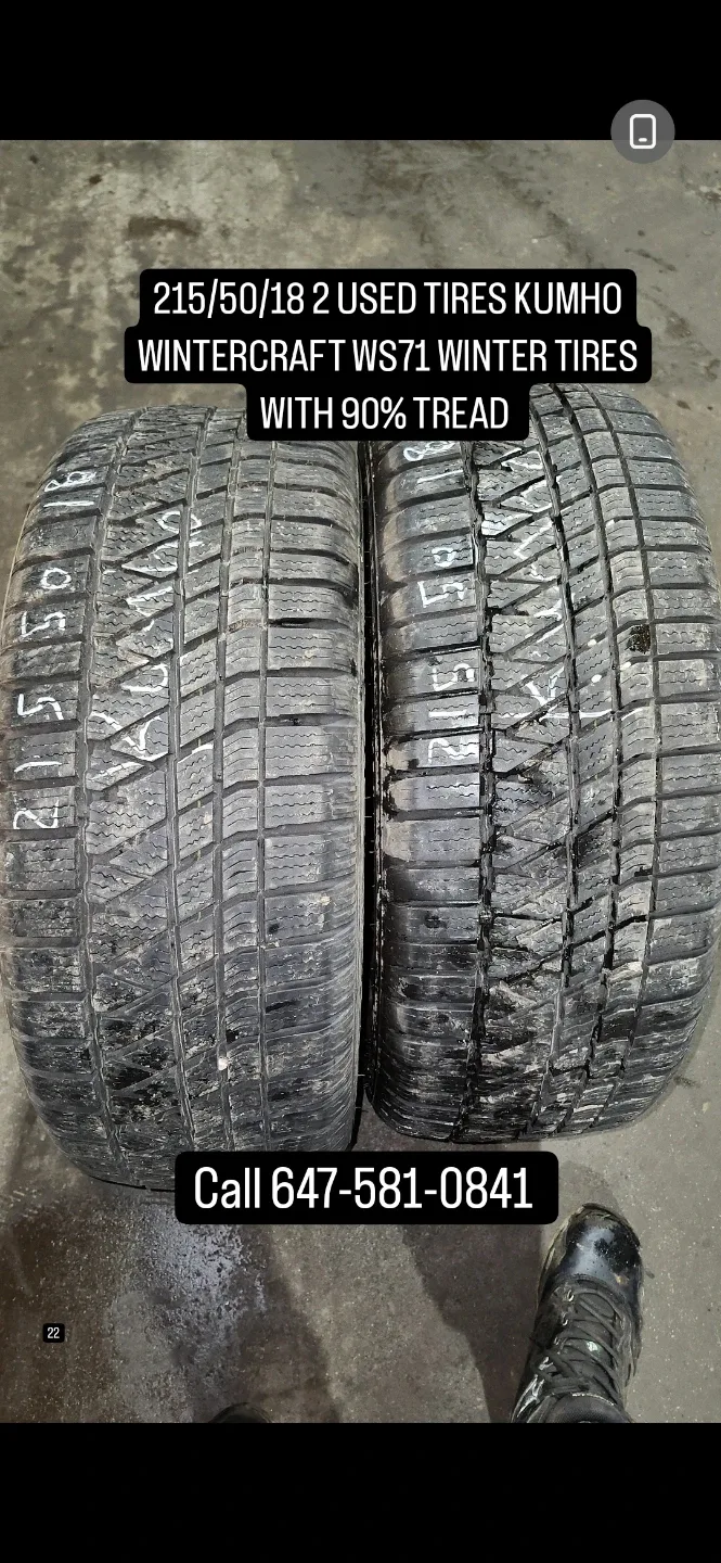 Kumho Wintercraft WS71 Winter Tires 215/50/18 (Pair) thumbnail
