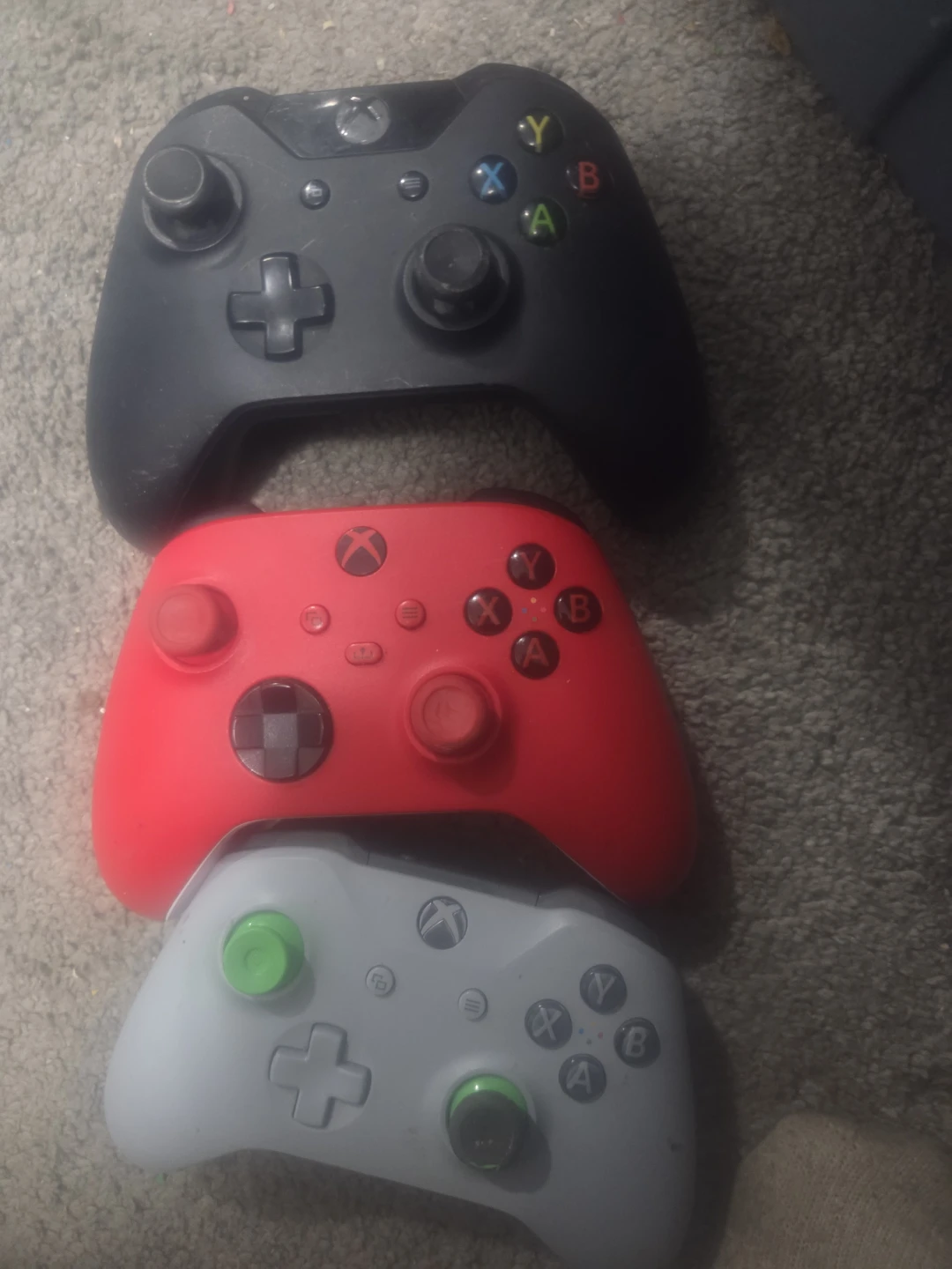 Xbox Wireless Controllers - Black, Red, Grey