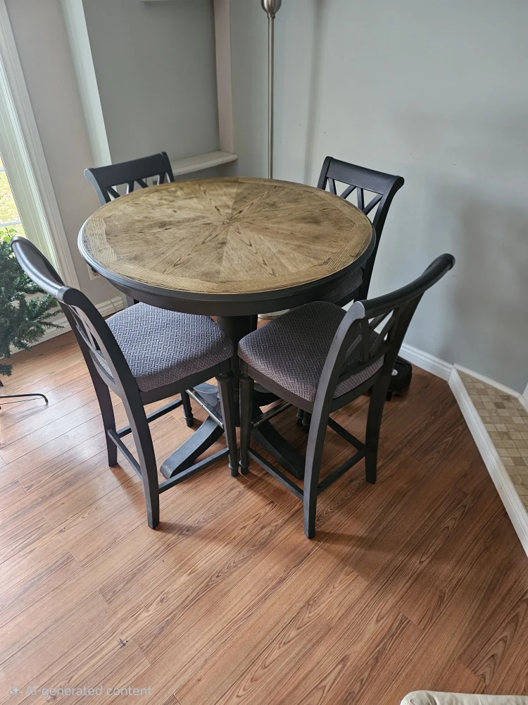 Round Dining Table with 4 Chairs - photo 3