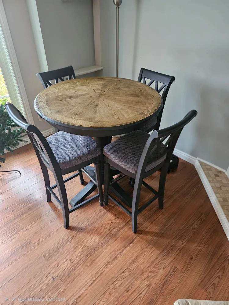 Round Dining Table with 4 Chairs image indicator(3)