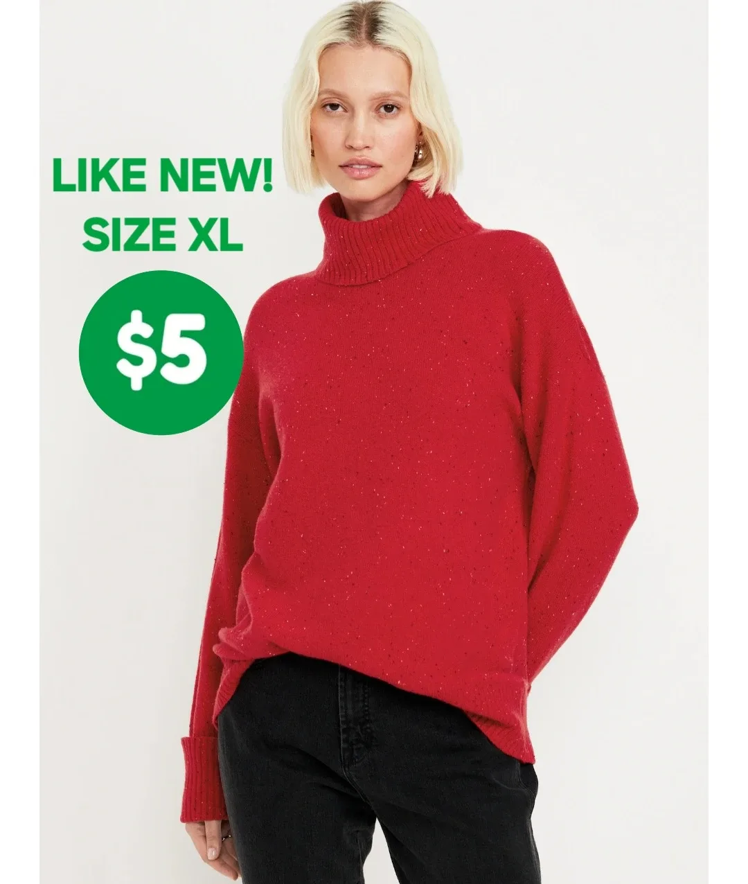 Red Turtleneck Sweater