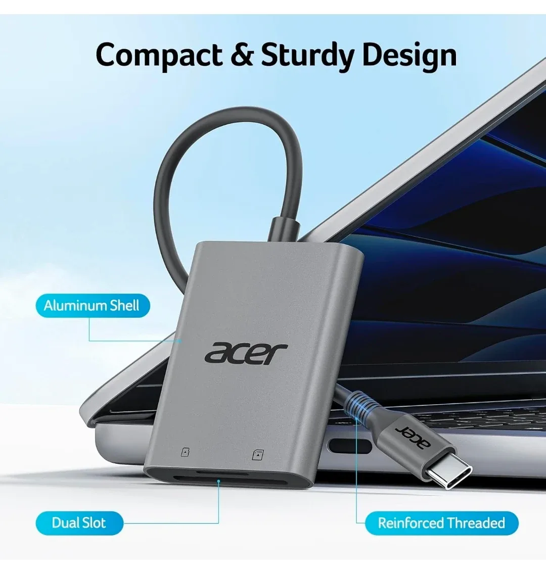 USB C Card Reader, SD Card, MicroSD Card, TF Card image indicator(7)