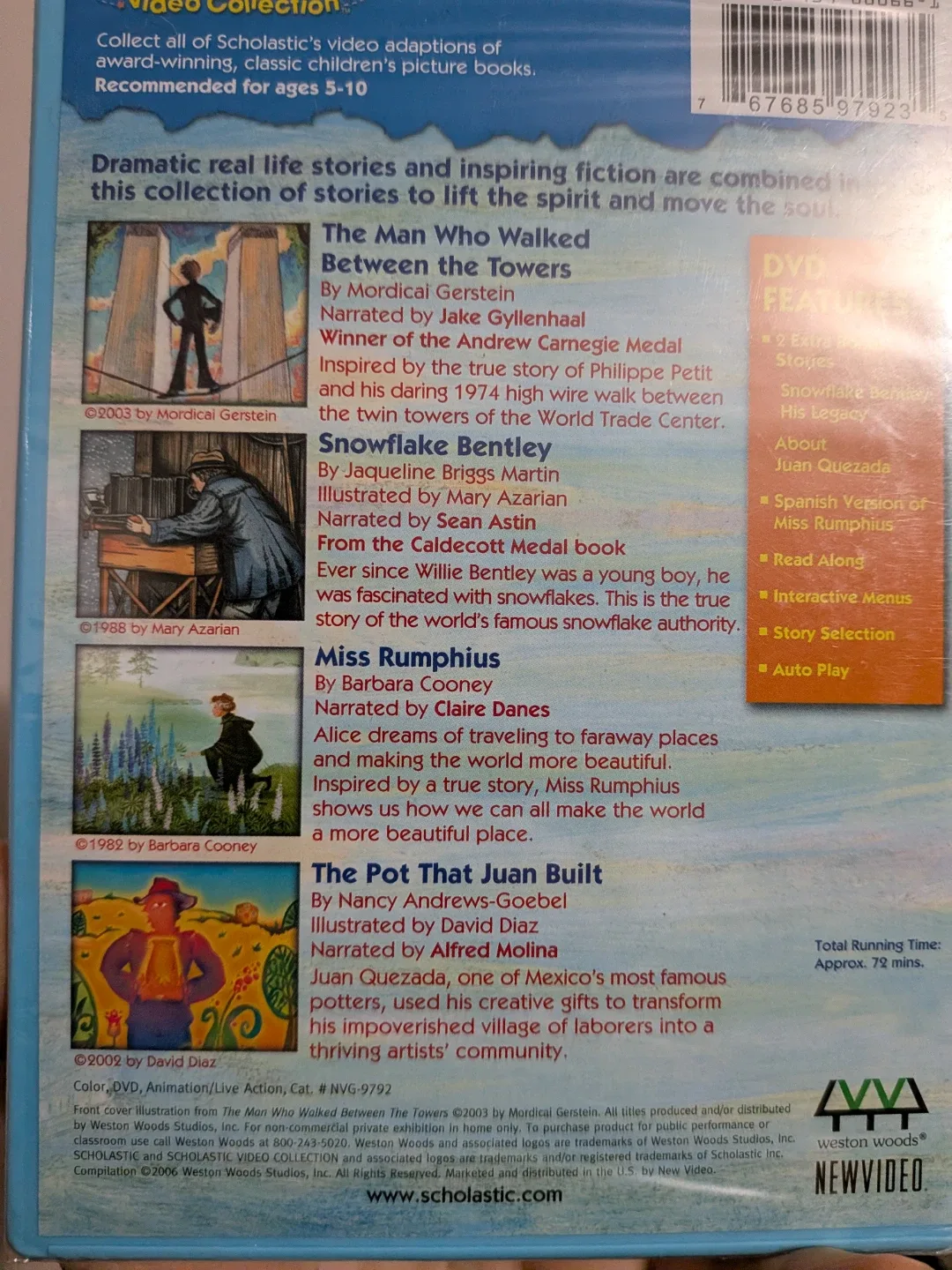 Scholastic Vid Collection: Man Walked Between Towers sealed dvd image indicator(5)
