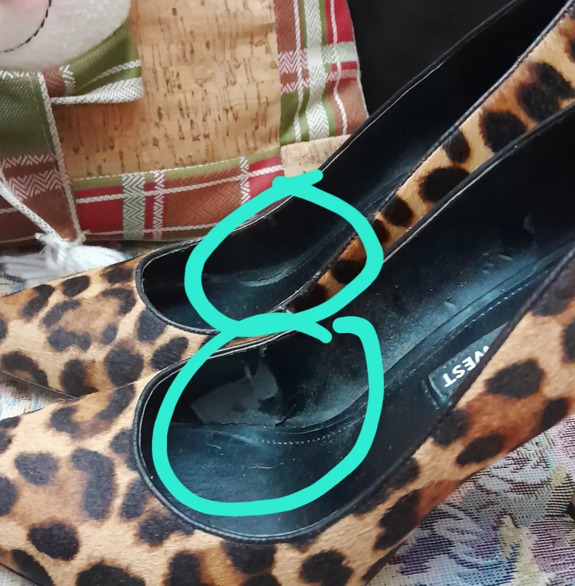 Nine West Leopard Print Heels - Size 8.5M image indicator(4)