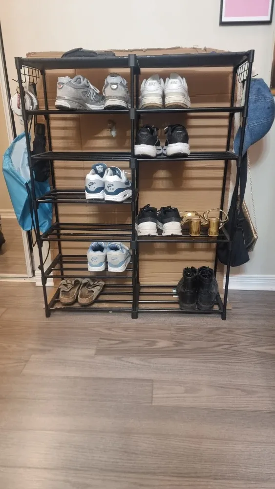 Multi-Tier Metal Shoe Rack Organizer