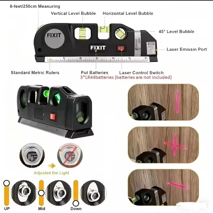 FIXIT Laser Level Pro 3 - Multi-function Tool image indicator(5)