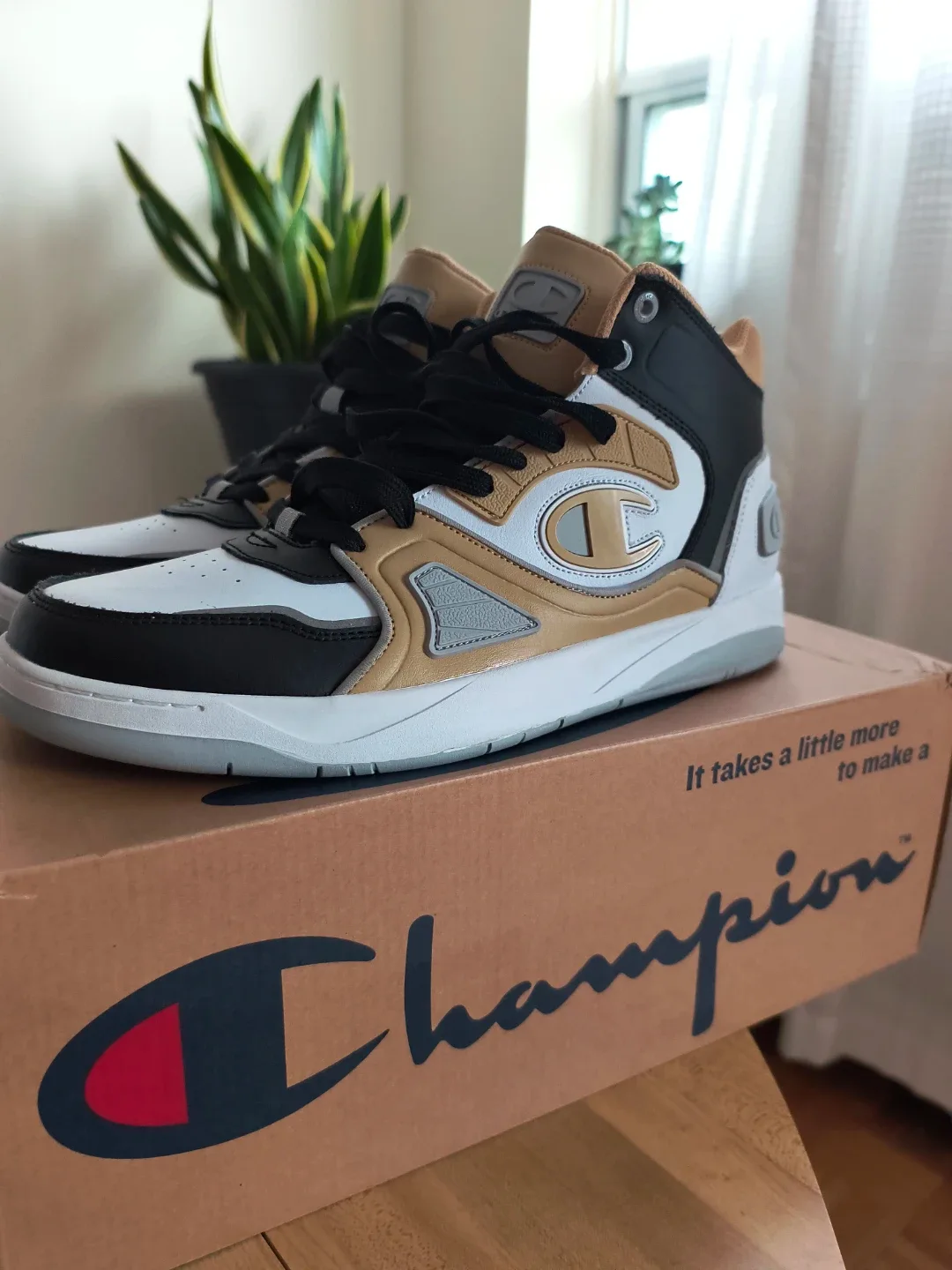 NEW Champion Rezone Drill Hi Sneakers - Size 12 Men thumbnail