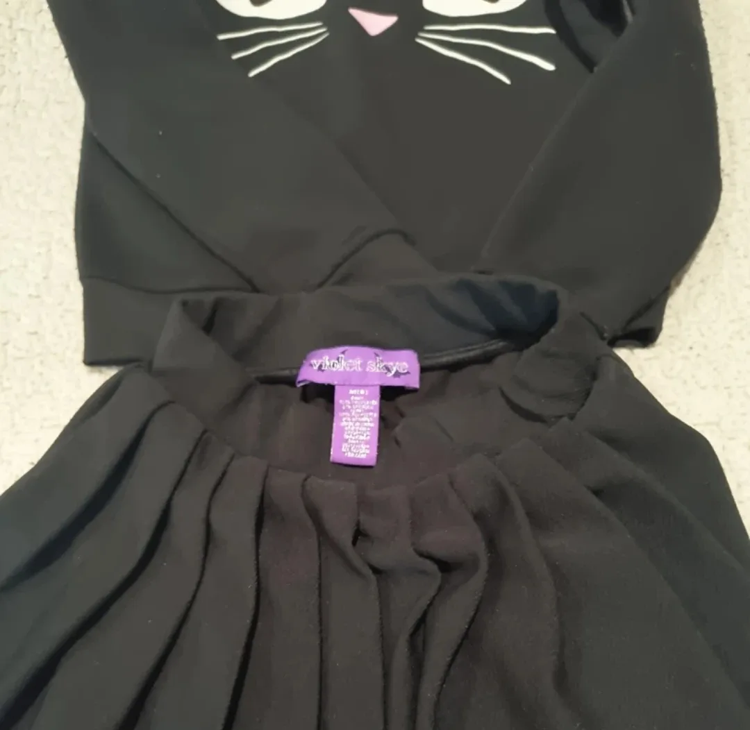 Violet Skye Black Cat Dress - Size M (8) image indicator(4)
