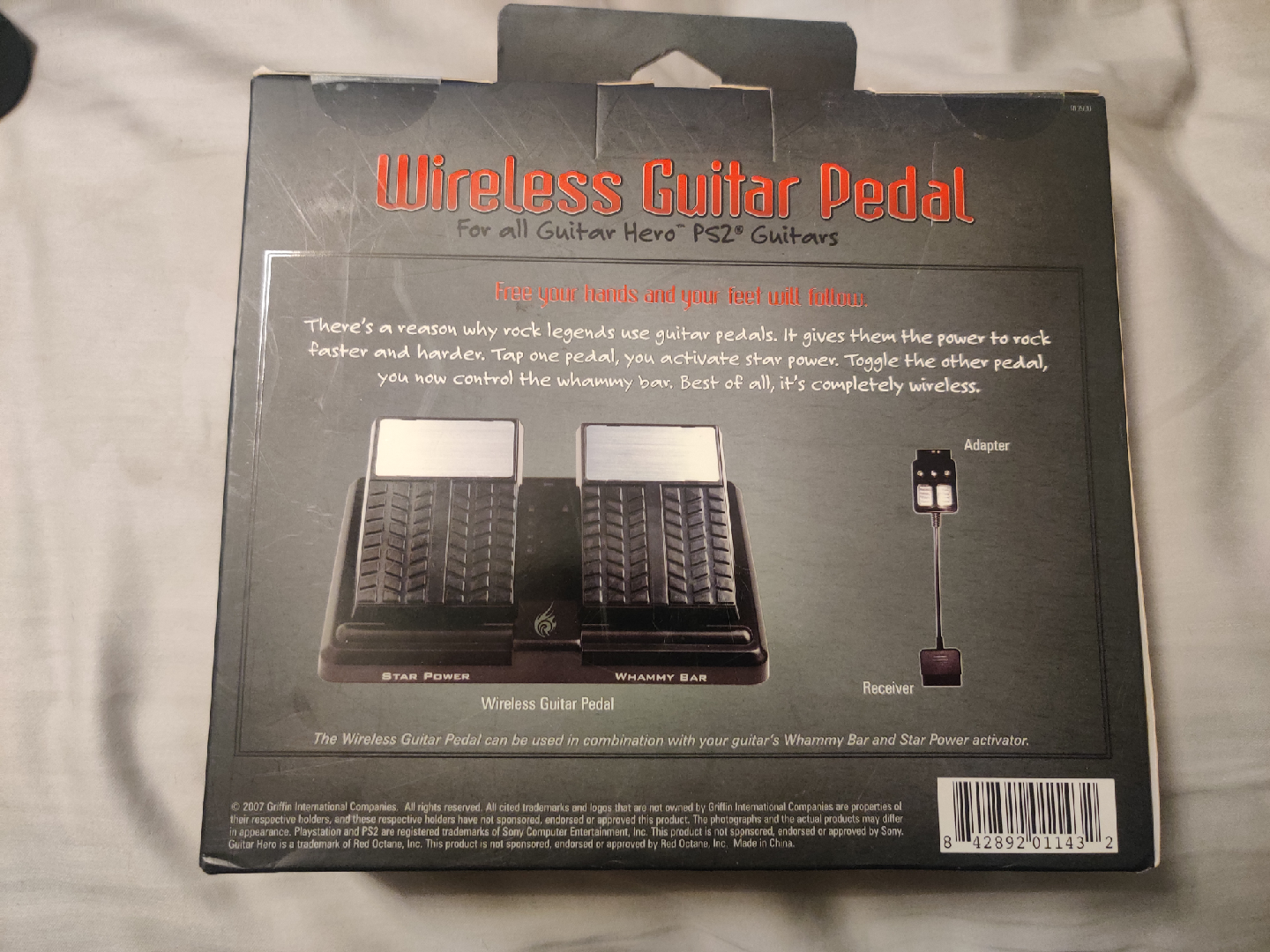Wireless Guitar Pedal for Guitar Hero PS2 Guitars - photo 2
