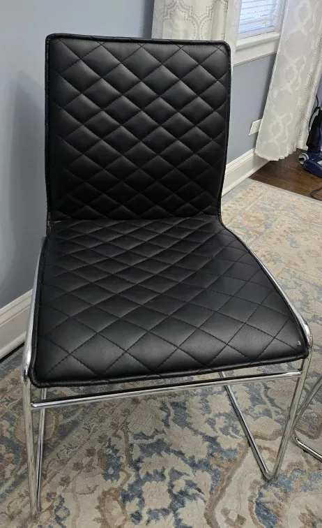 Glass Top Dining Table with 6 Chairs