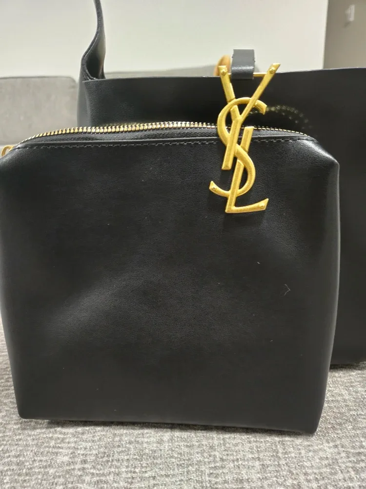 Yves Saint Laurent YSL Black Leather Shoulder Bag image indicator(2)