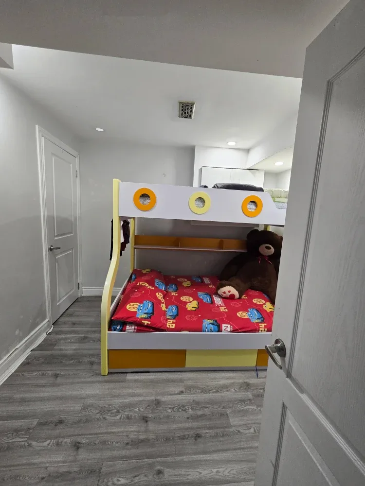 Kids Bunk Bed - Yellow & White
