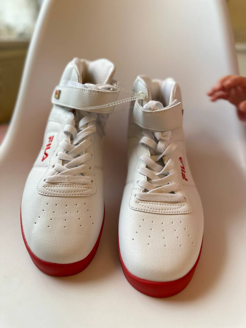 FILA White & Red High Top Sneakers - photo 2