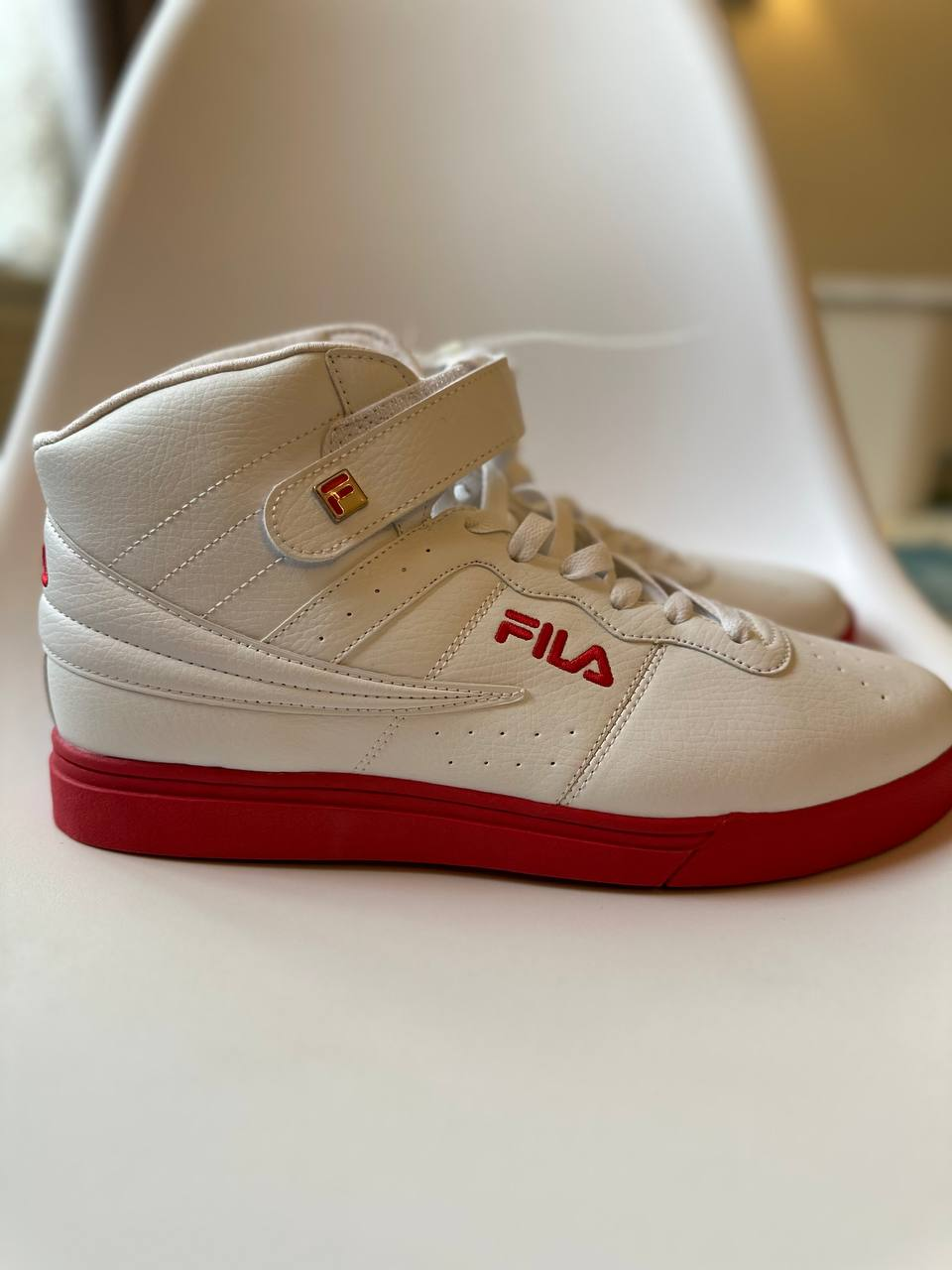 FILA White & Red High Top Sneakers - photo 5