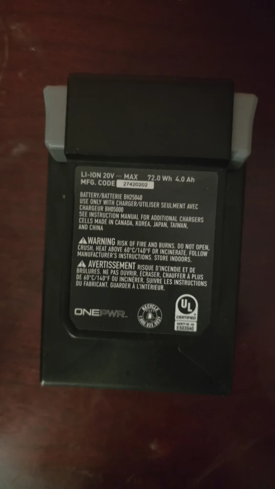 RYOBI ONE PWR 4.0 MAX Lithium Ion Battery