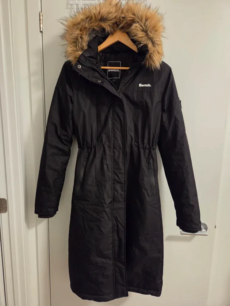 Bench Black Winter Coat with Fur Hood