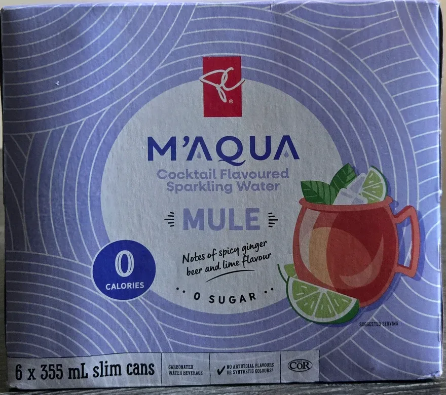 PC M'Aqua Mule Sparkling Water (6 x 355mL)