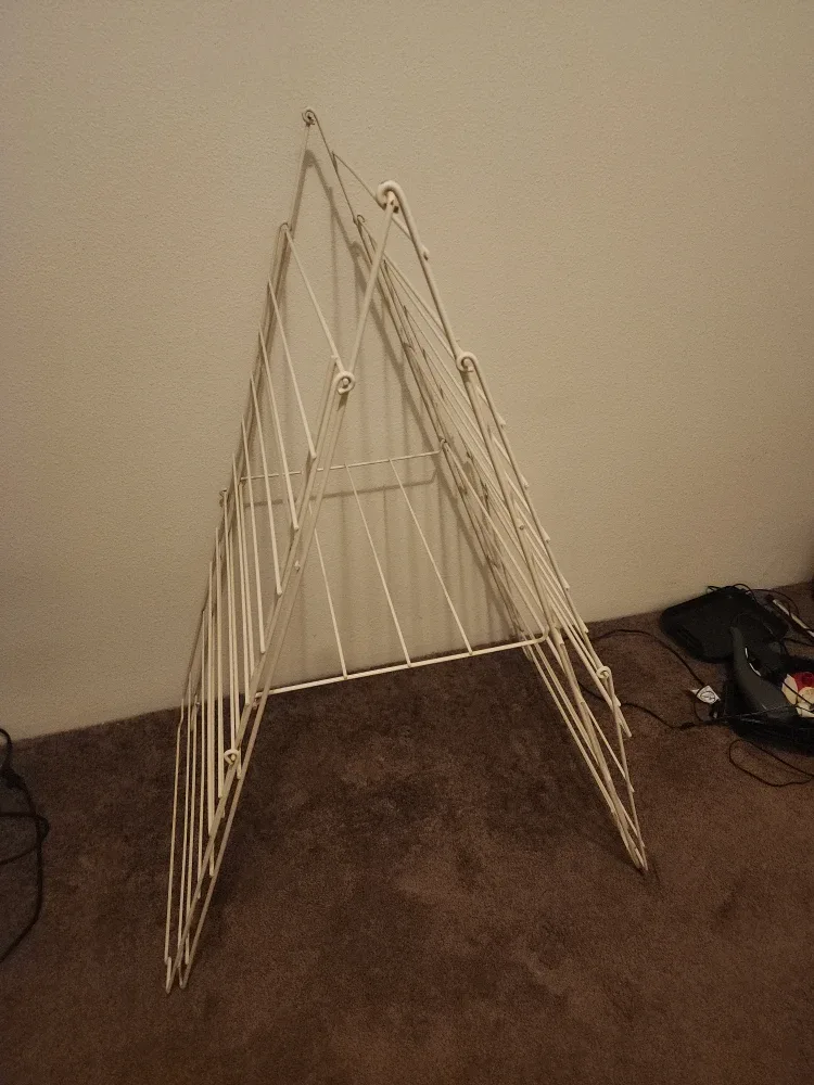 White Folding Clothes Drying Rack
