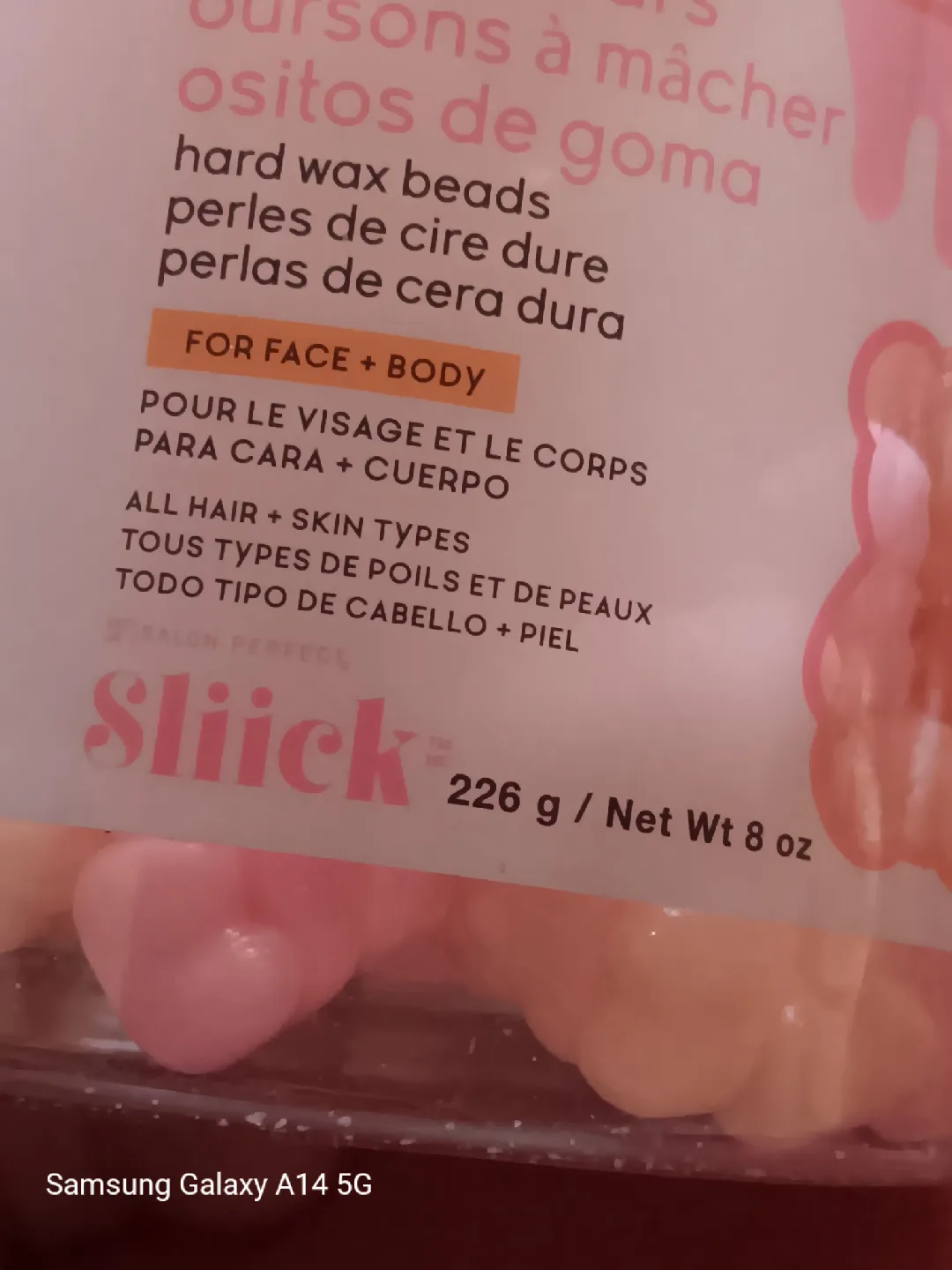 Sliick Strawberry Peach Gummy Bears Hard Wax Beads image indicator(2)