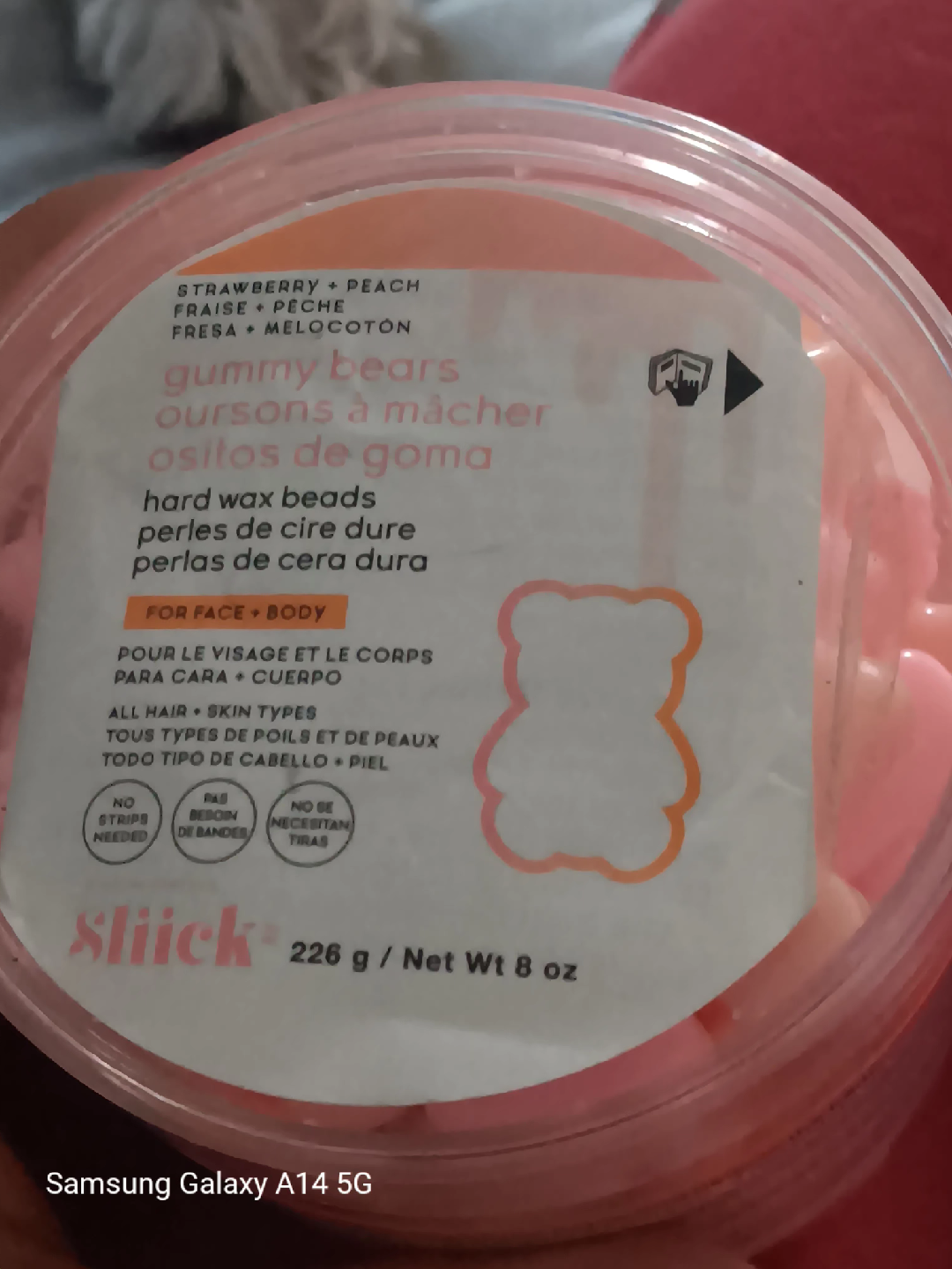 Sliick Strawberry Peach Gummy Bears Hard Wax Beads - photo 3