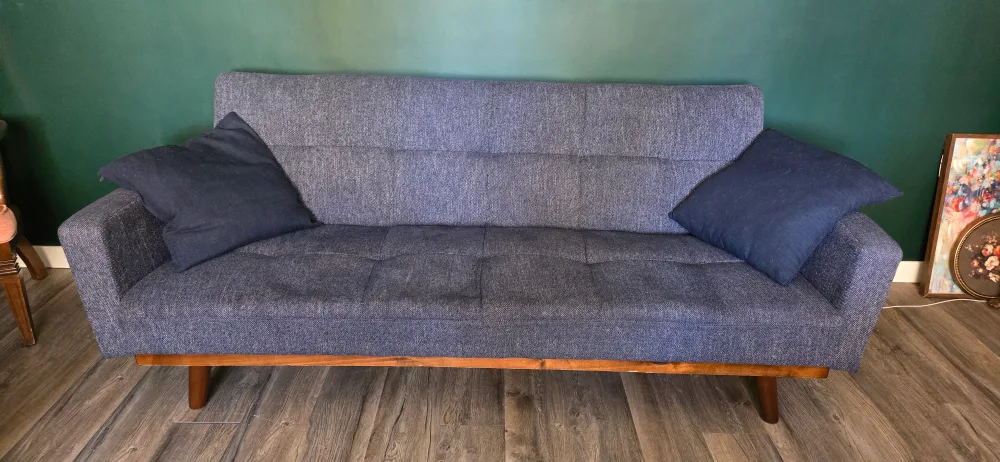 Blue Mid-Century Modern Sofa