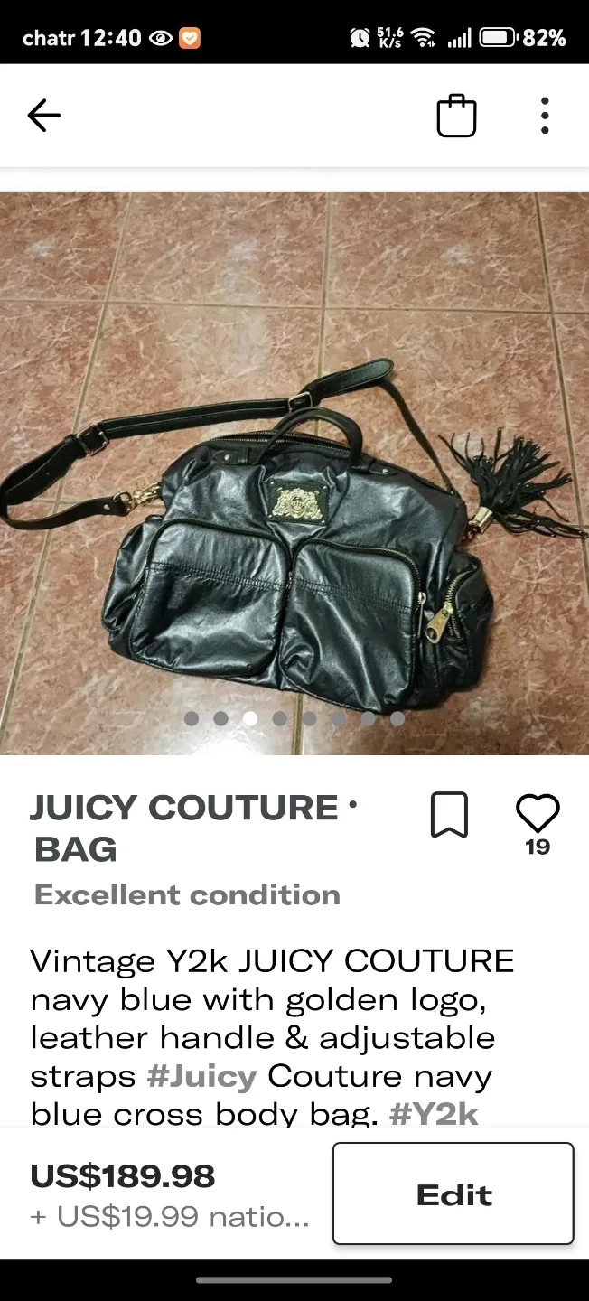 Juicy Couture Y2K Navy Blue Bag image indicator(2)