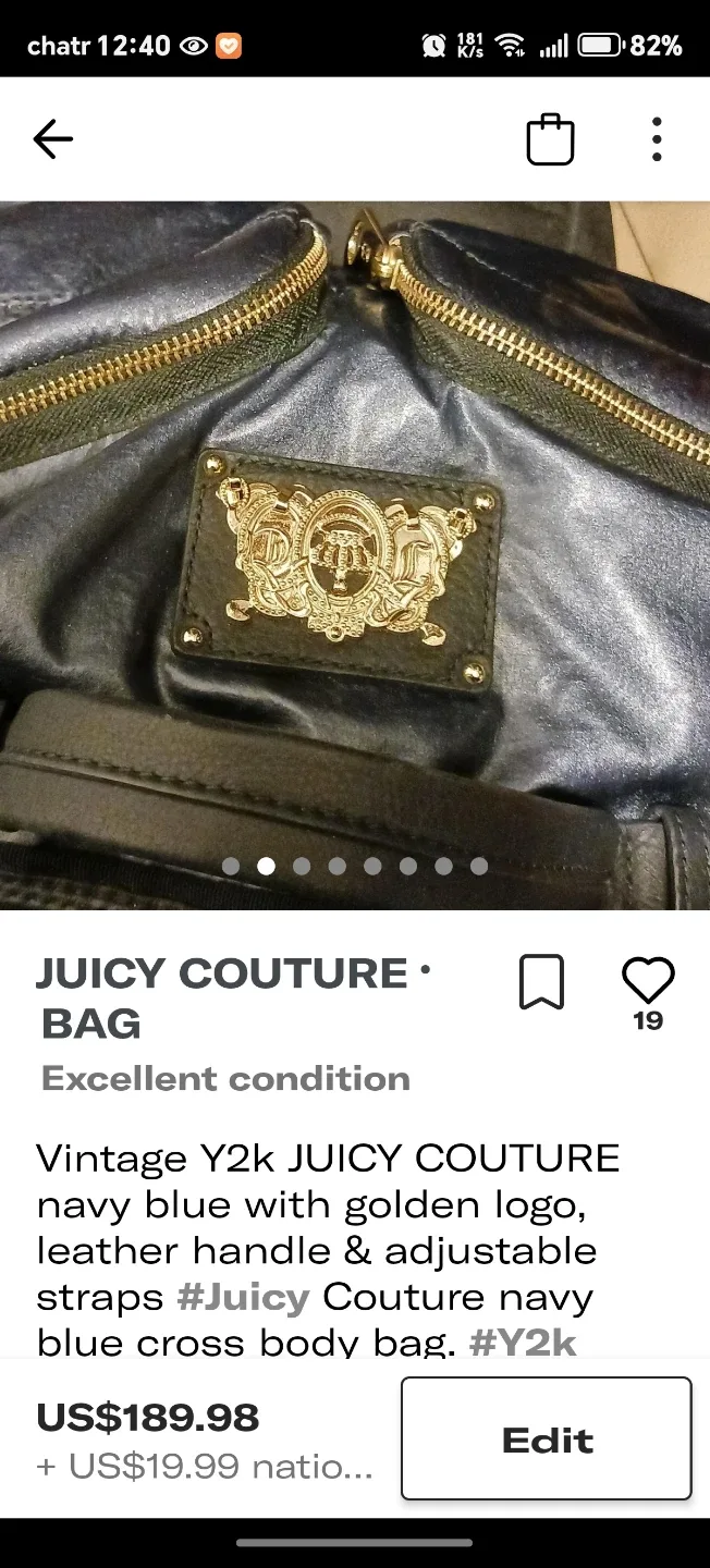 Juicy Couture Y2K Navy Blue Bag image indicator(3)
