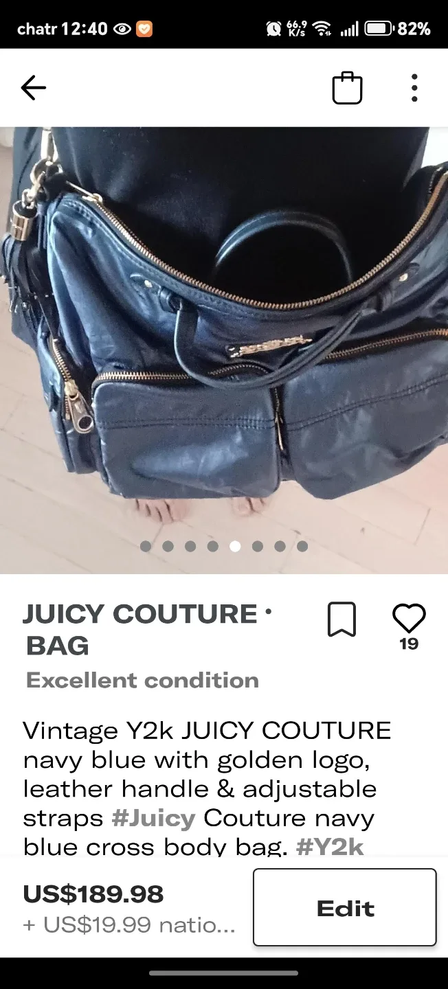 Juicy Couture Y2K Navy Blue Bag image indicator(4)