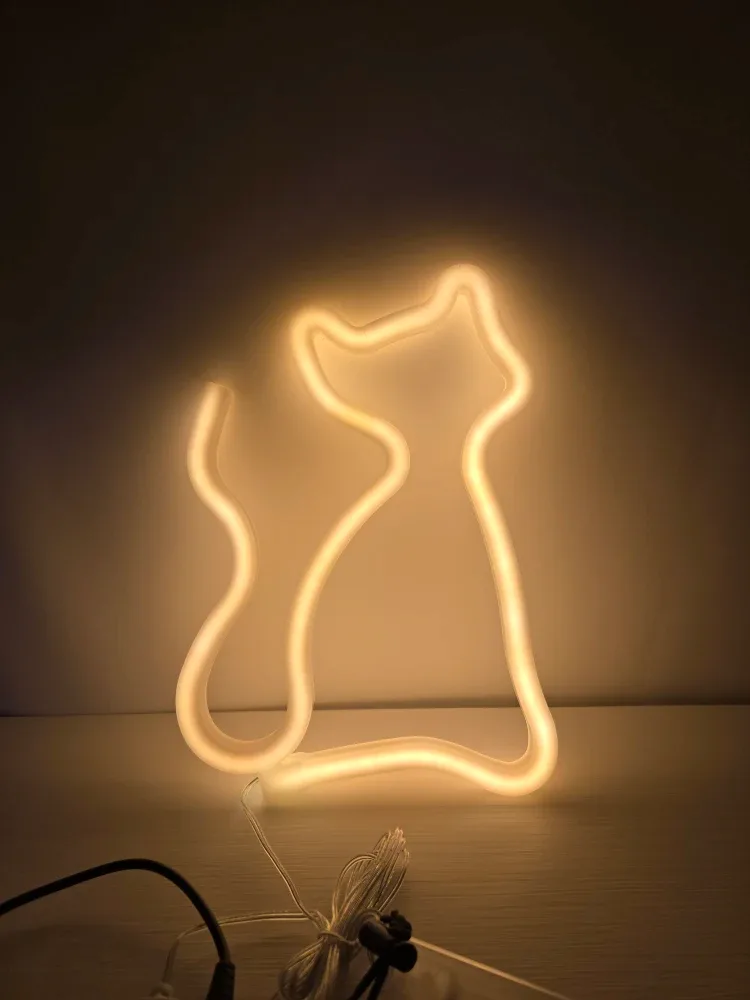 Cat Neon Sign (battery or USB both works)