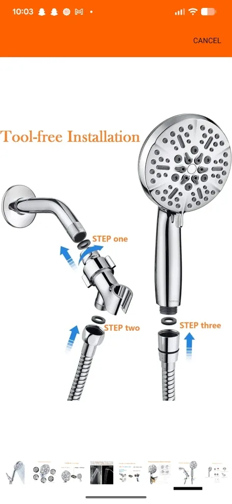 Shower Head - High Pressure & Powerful Flow