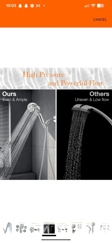 Shower Head - High Pressure & Powerful Flow image indicator(2)