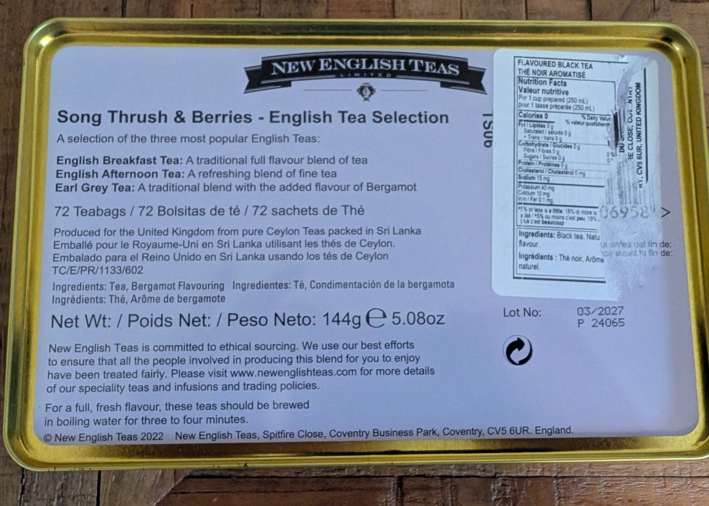 New English Teas Tin - photo 2
