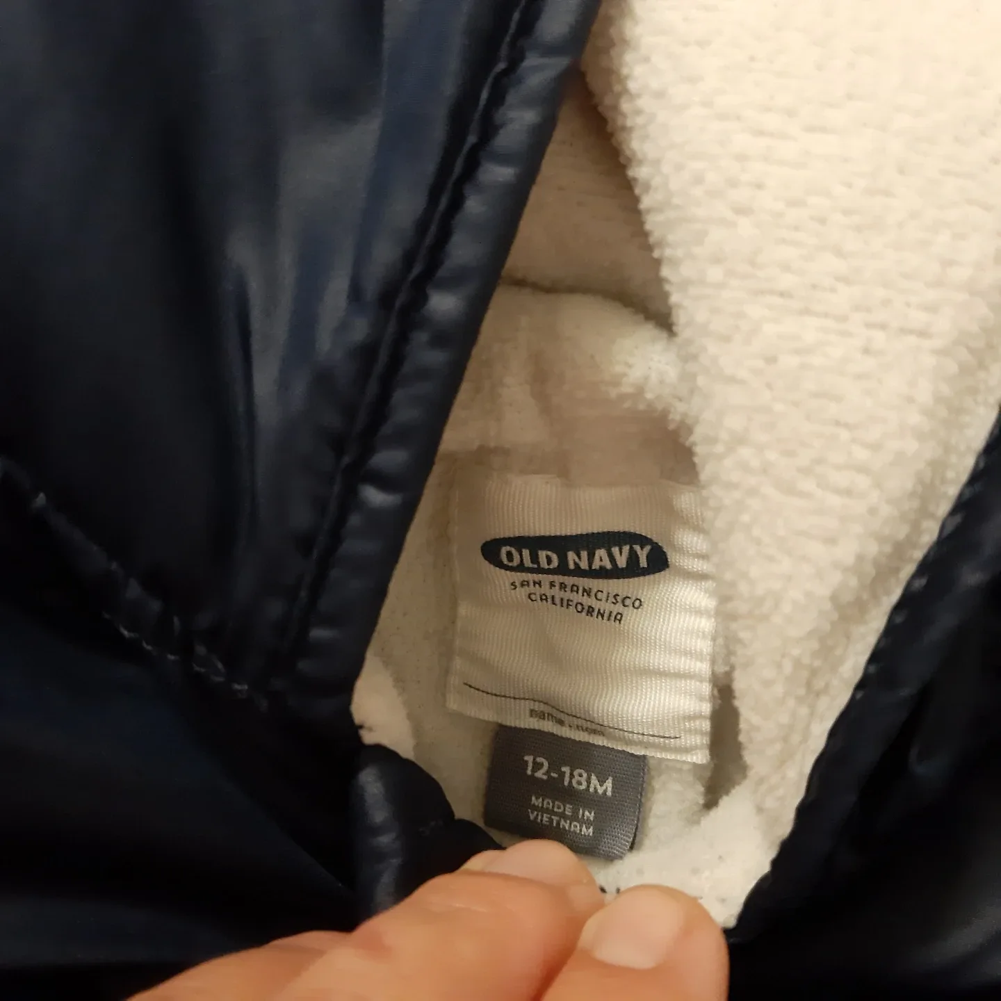 Old Navy 12-18M Snowsuit - Navy Blue image indicator(2)