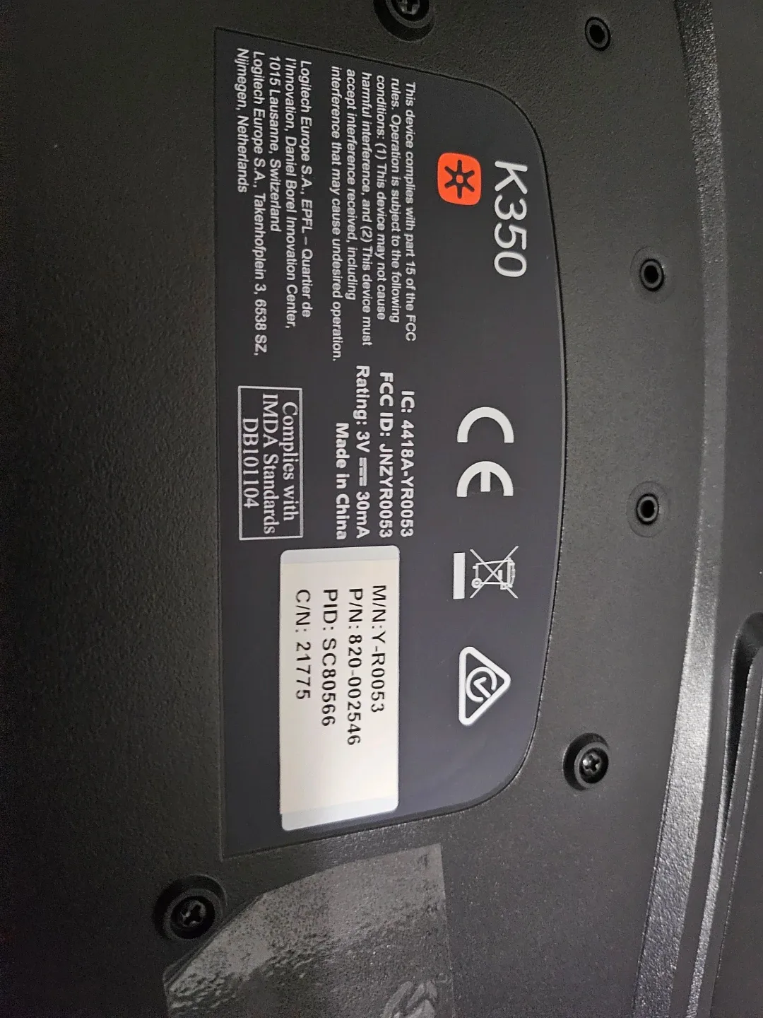 Logitech K350 Wireless Wave Keyboard image indicator(2)