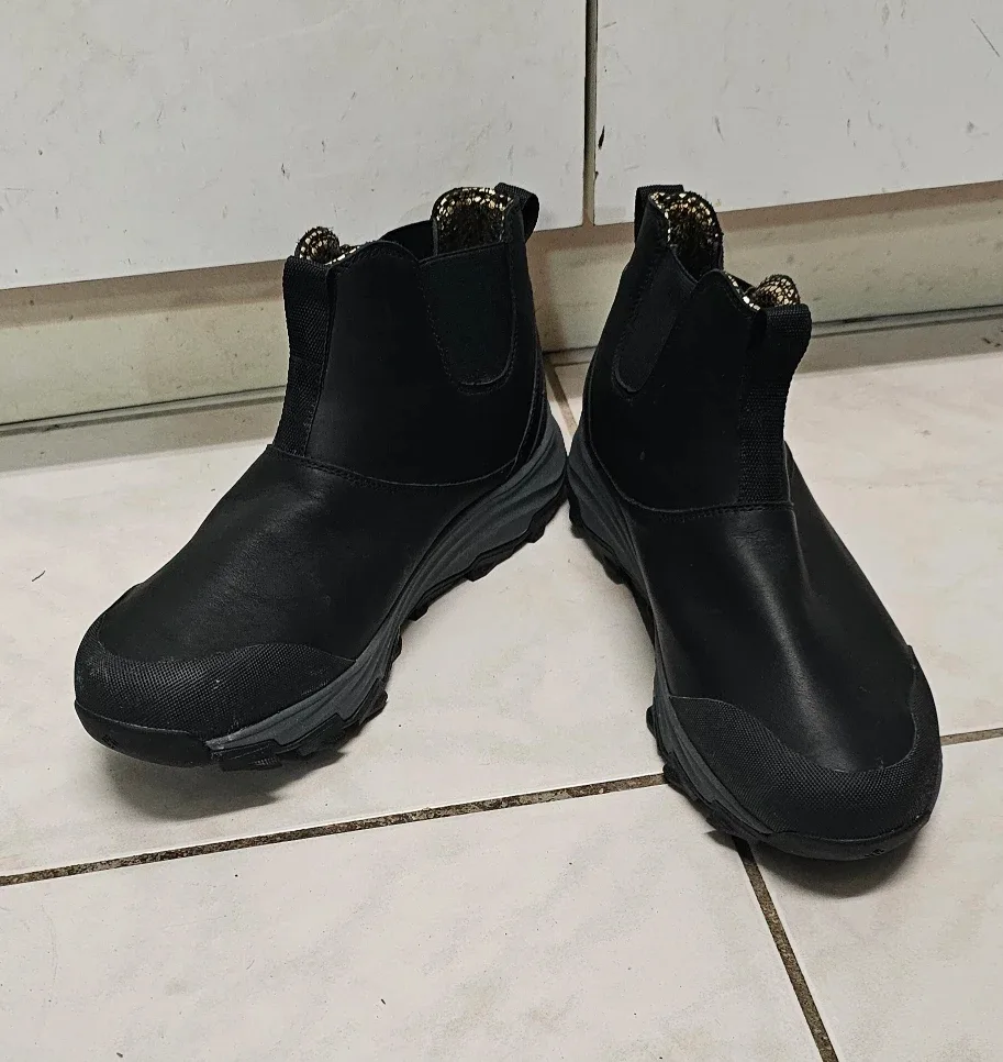 Columbia Black Leather Chelsea Boots mens 10