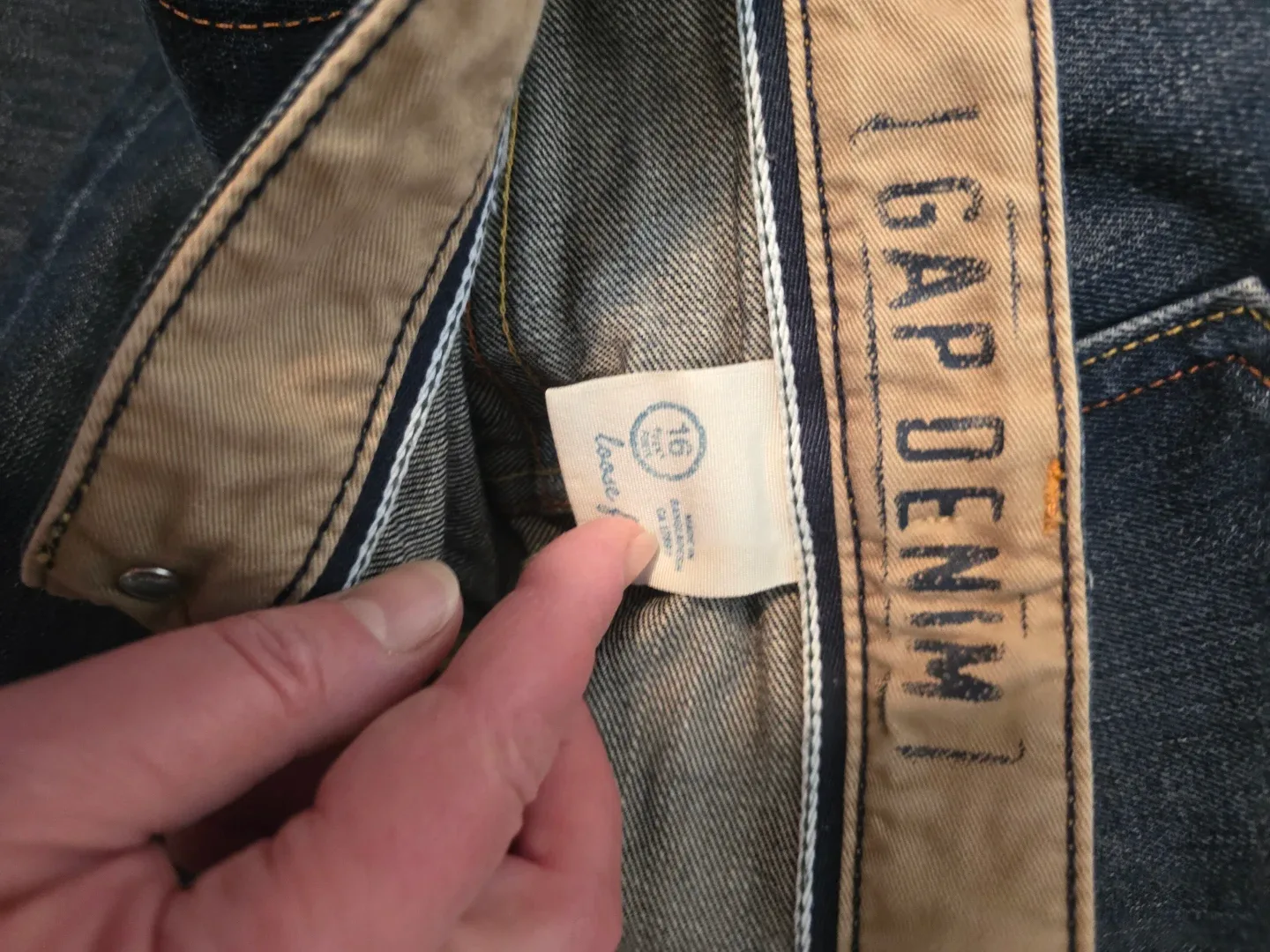 Boys GAP Blue Denim Jeans size 16 y.o image indicator(6)