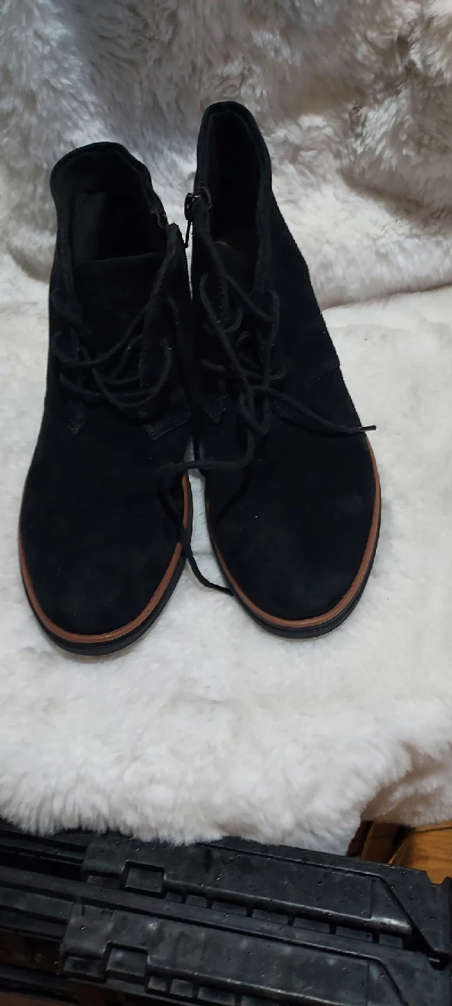 Clarks Black Suede Ankle Boots - photo 3