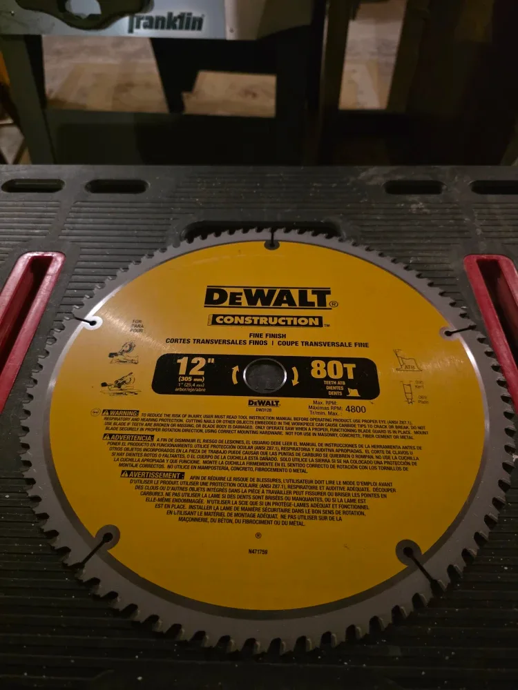 DeWalt 12" 80T Fine Finish Saw Blade brand new