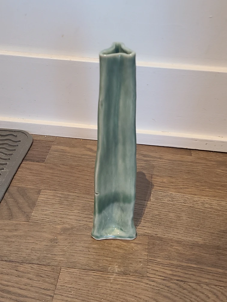 Handmade Ceramic Vase - celadon Green