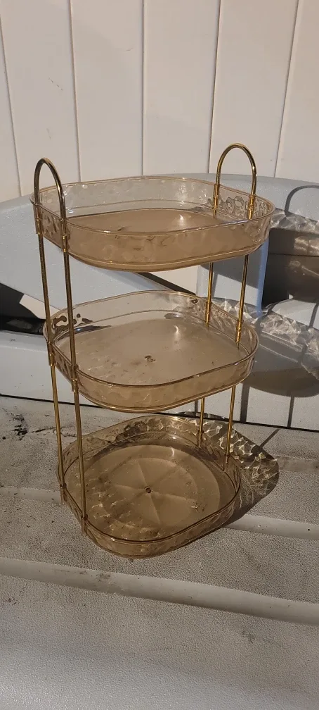 3-Tier Gold-tone Serving Stand