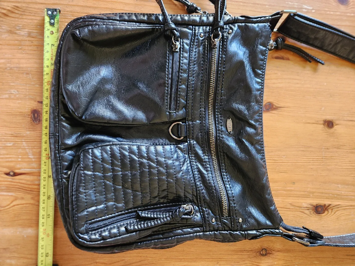 Cargo Black Faux Leather Crossbody Bag image indicator(3)