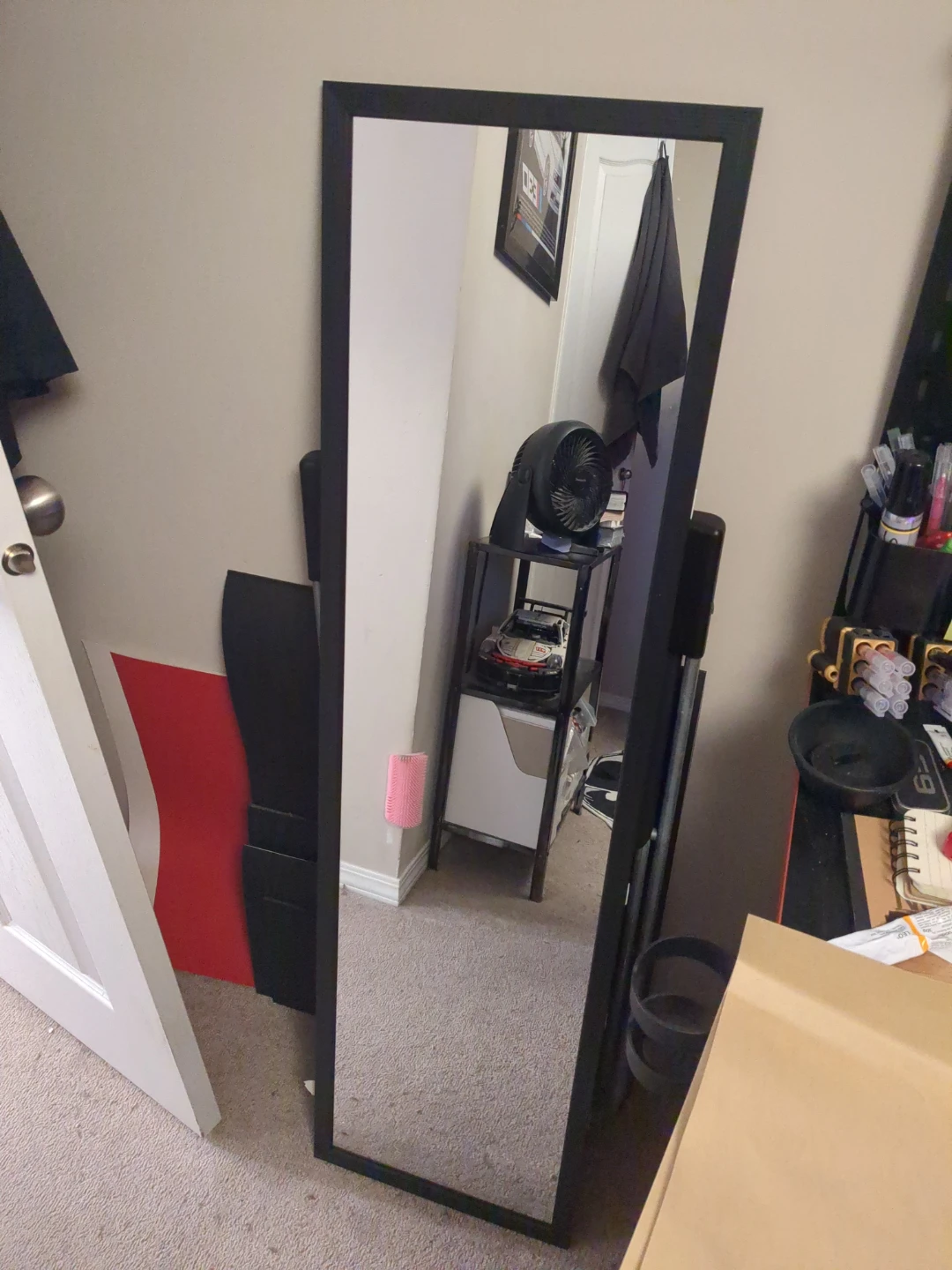 Full Length Black Framed Mirror