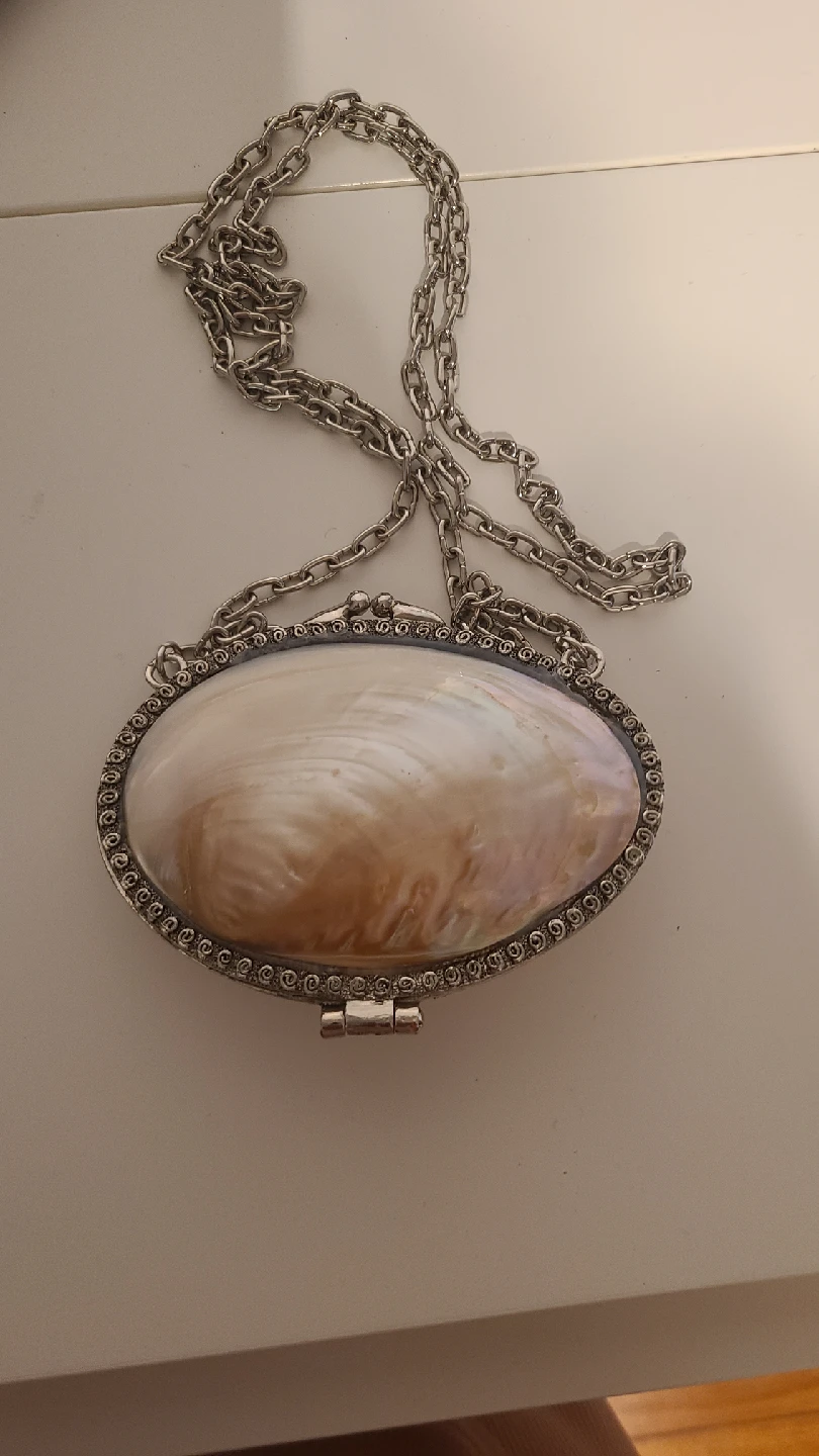 Shell Clutch Purse with a sling from the Maldives.