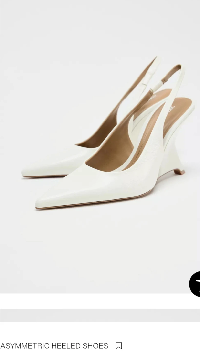 Zara Asymmetric Heeled Shoes - Size 10 - photo 3