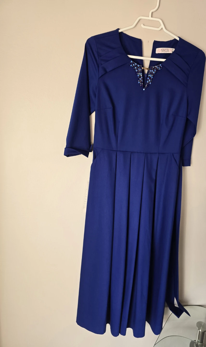 PROM EUROPEAN  Maxi Blue Dress - Size S, exelent conditions.