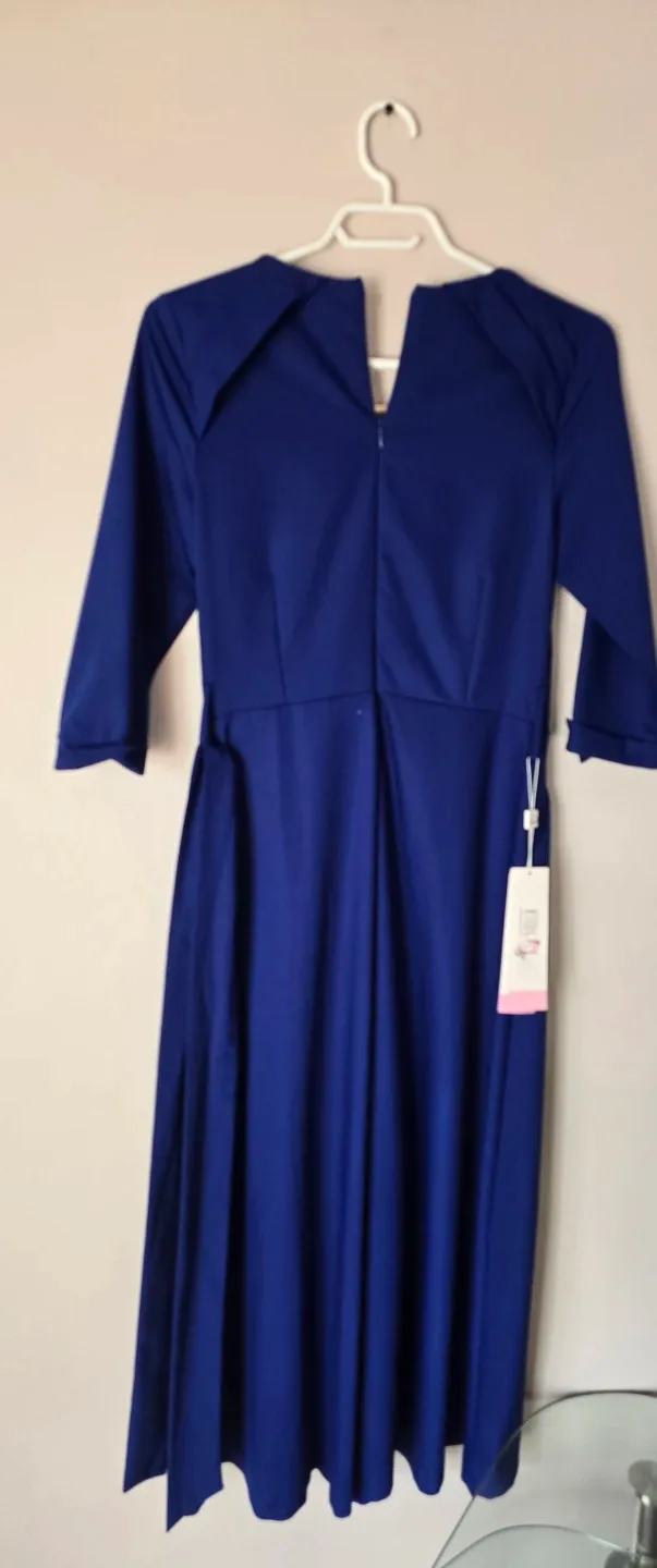 EUROPEAN  Maxi Blue Dress - Size S, exelent conditions. image indicator(2)